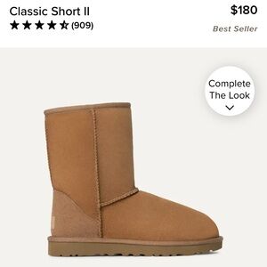 Brand new, never used chestnut Classic Short II Uggs